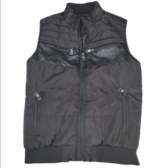 fried denim Other - Fried Denim black vest with leather